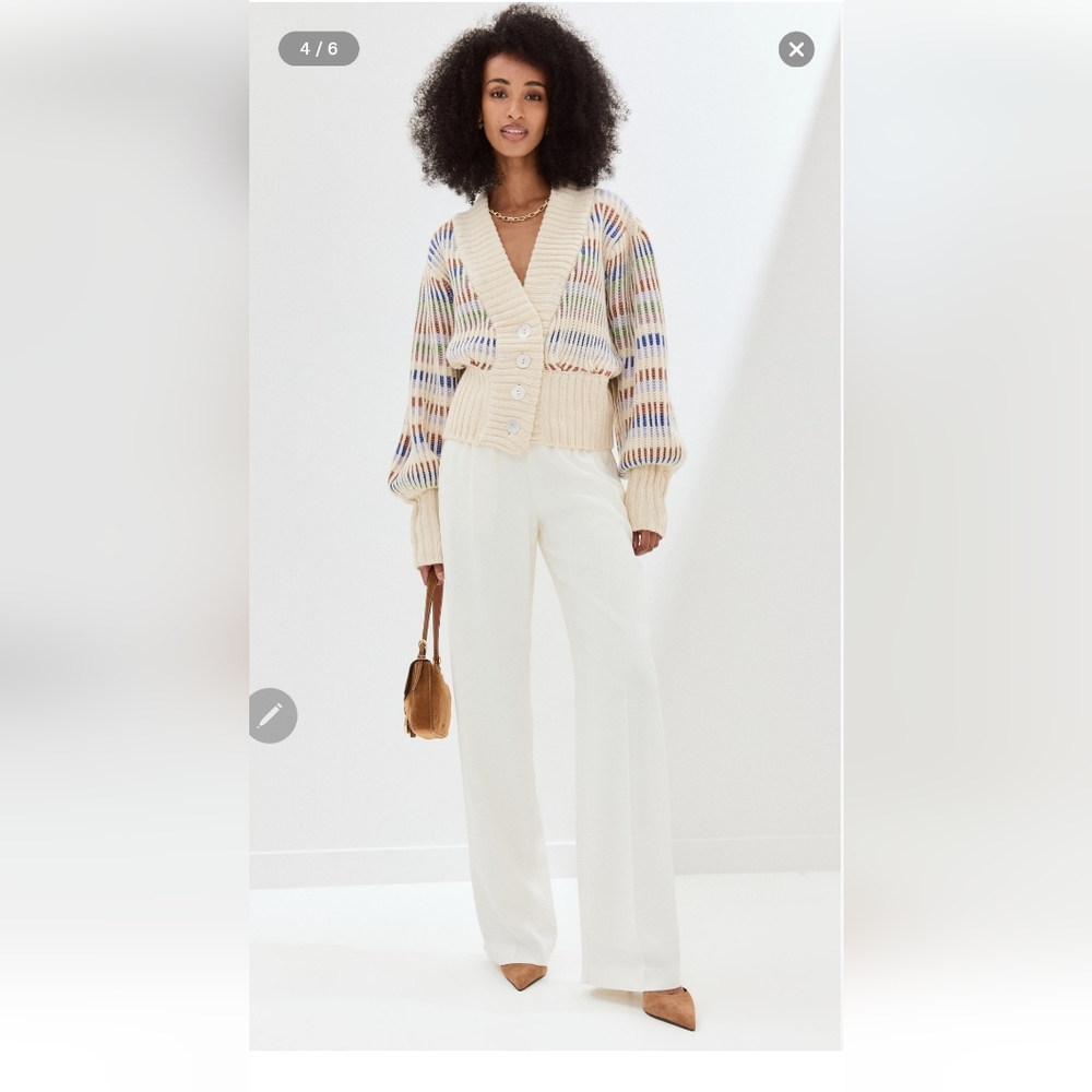 FARM Rio Multicolor Striped Cardigan - Picture 3 of 10